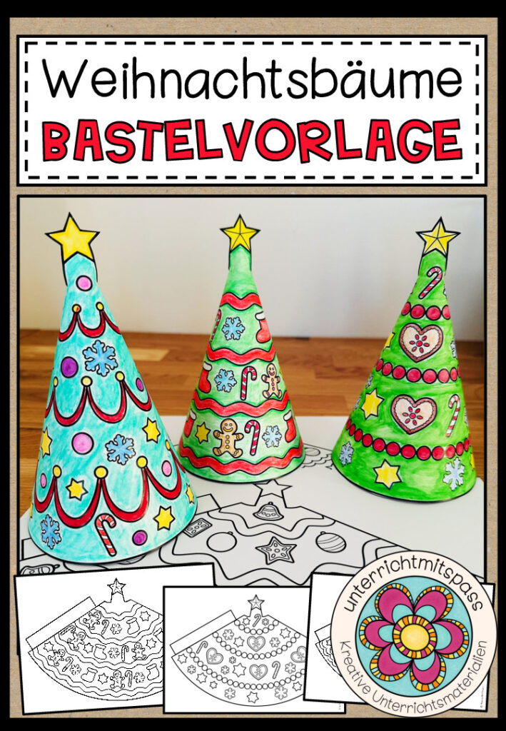 Weihnachtsbäume – Bastelvorlagen