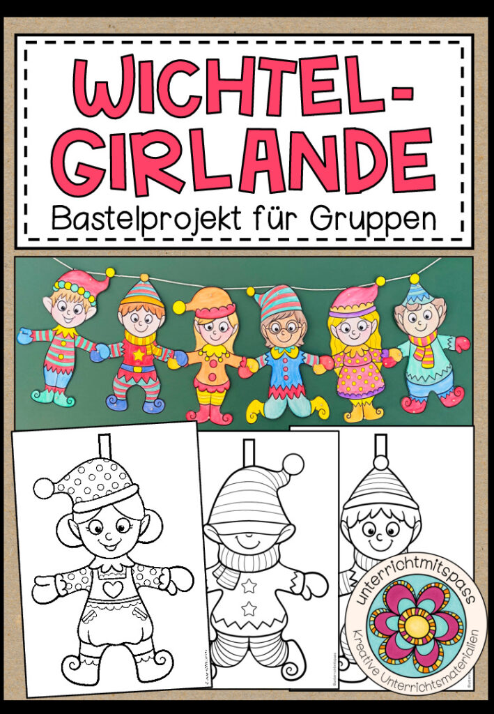 Weihnachtswichtel-Girlande – Bastelprojekt