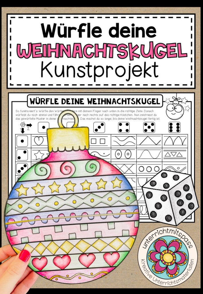 Würfle deine Weihnachtskugel – Kunstprojekt