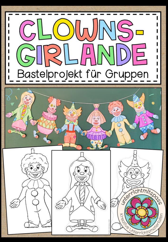 Clowns-Girlande – Bastelprojekt