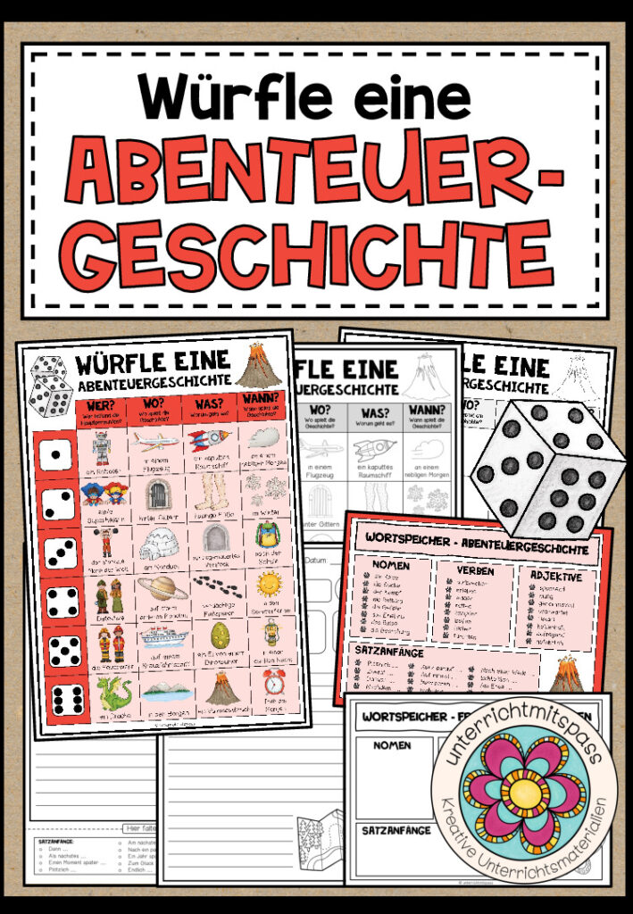 WÜRFELGESCHICHTE – ABENTEUERGESCHICHTE (+Arbeitsblätter)