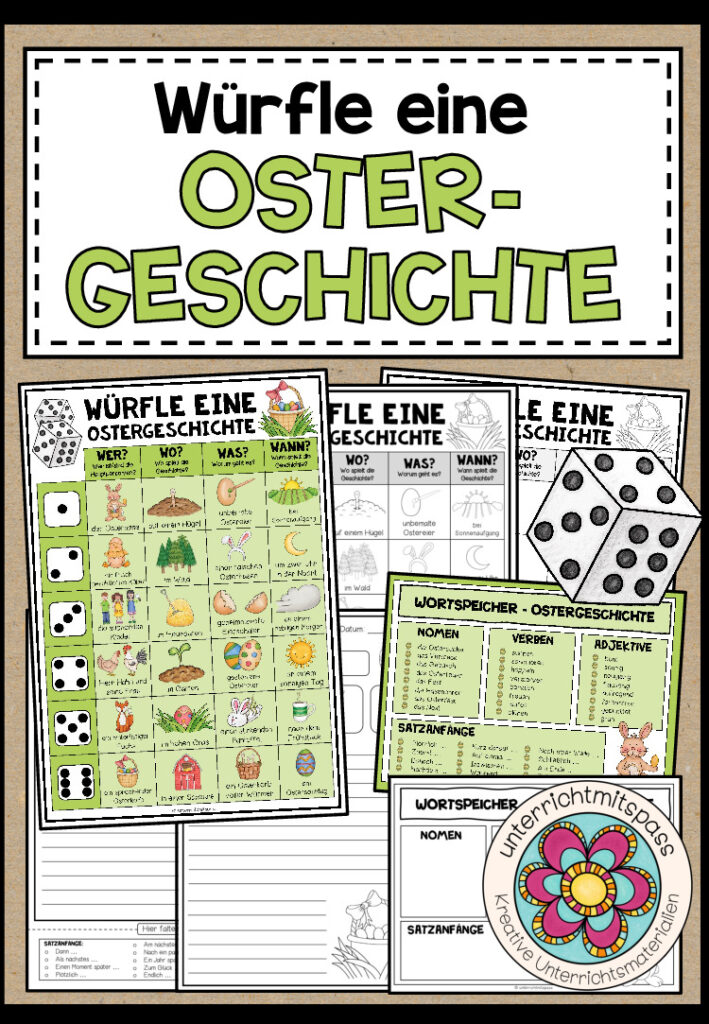 WÜRFELGESCHICHTE – OSTERN (+Arbeitsblätter)