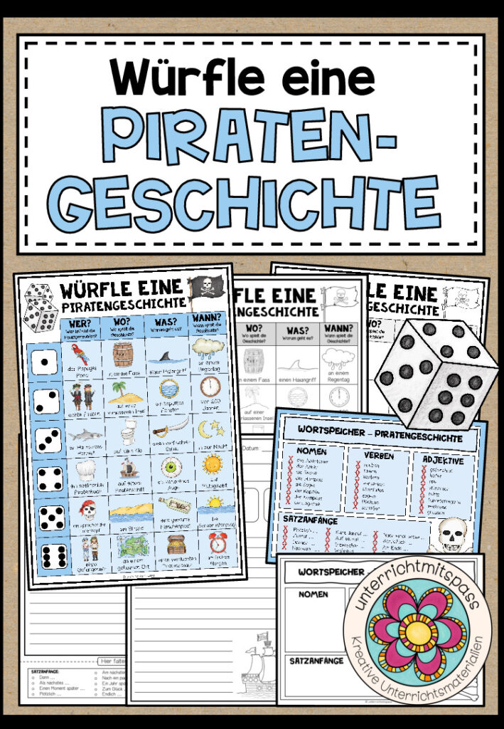 WÜRFELGESCHICHTE – PIRATEN (+Arbeitsblätter)