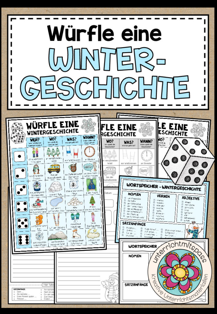 WÜRFELGESCHICHTE – WINTER (+Arbeitsblätter)
