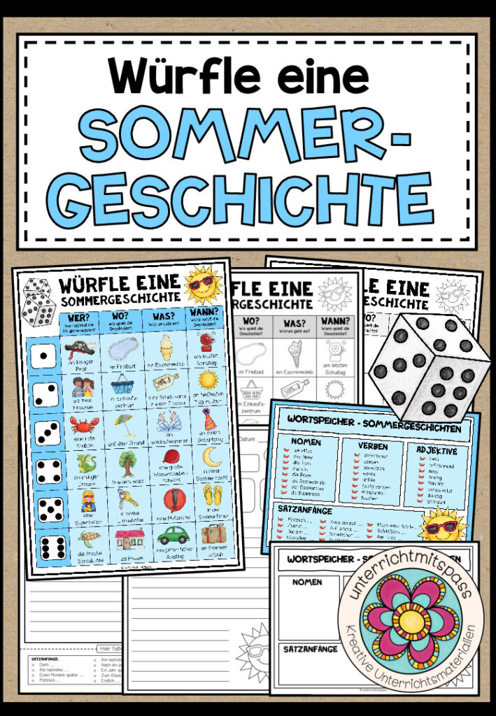 WÜRFELGSCHICHTE – SOMMER (+Arbeitsblätter)