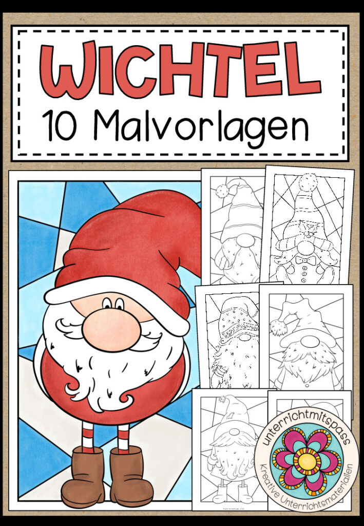 Weihnachtswichtel (Wichtel) – 10 Malvorlagen