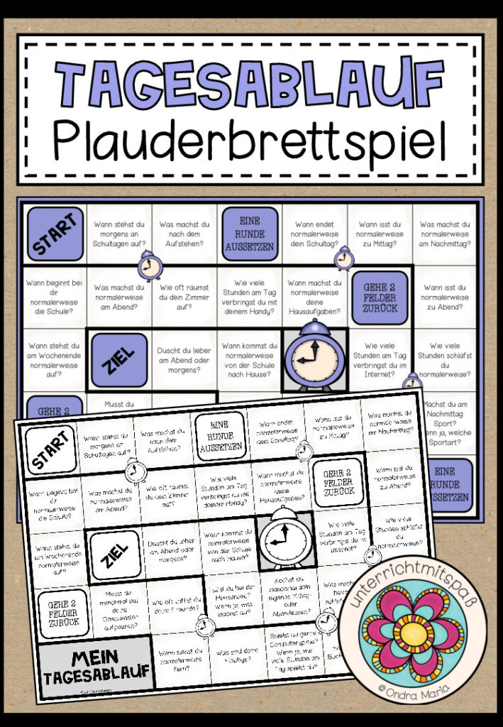MEIN TAGESABLAUF – Plauderbrettspiel