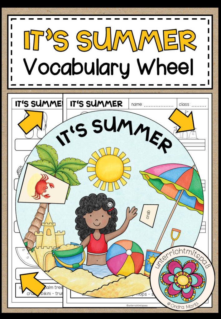 IT’S SUMMER – Vocabulary Wheel