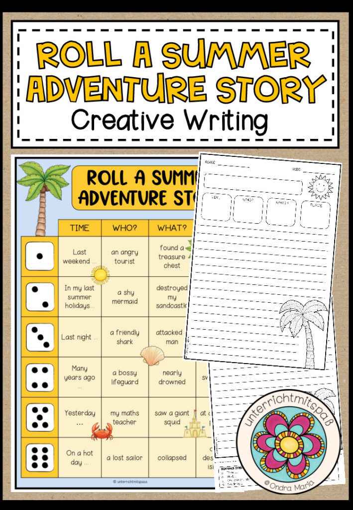 Roll a summer adventure story (Creative Writing)
