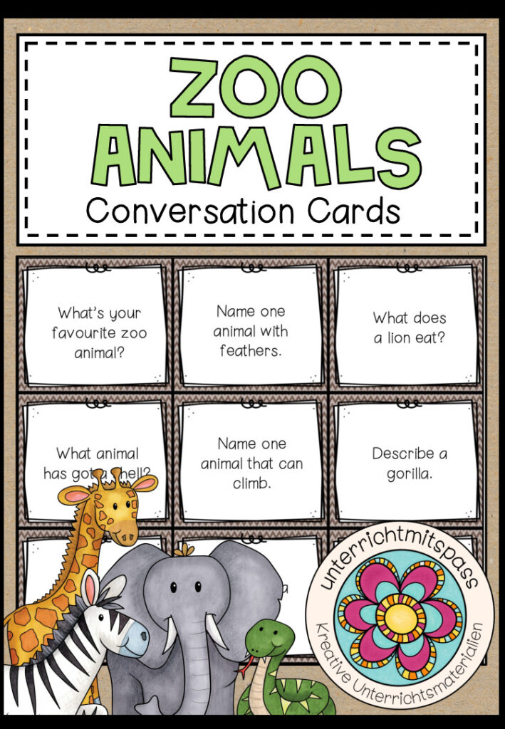 ZOO ANIMALS – Conversation Cards