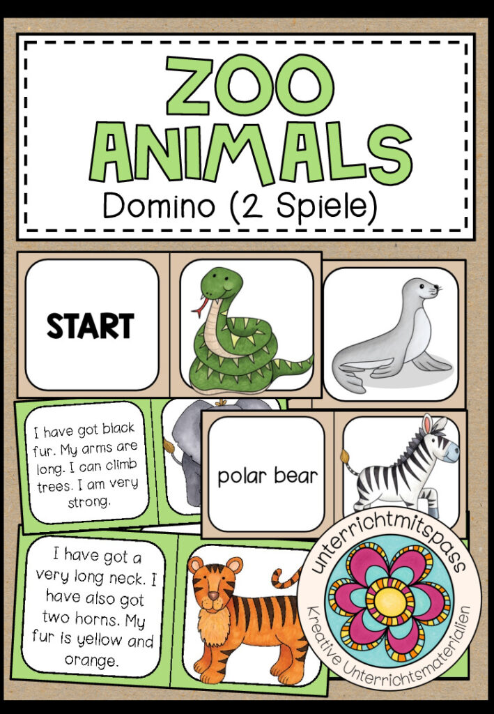 ZOO ANIMALS – Domino (2-fach differenziert)