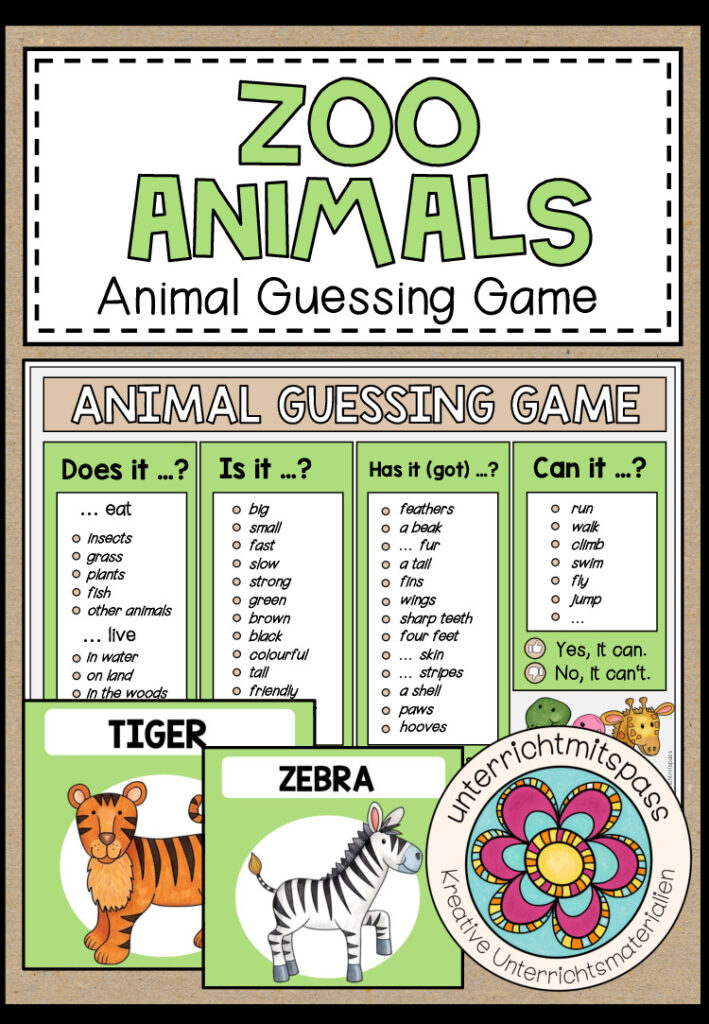 ZOO ANIMALS – Guessing Game