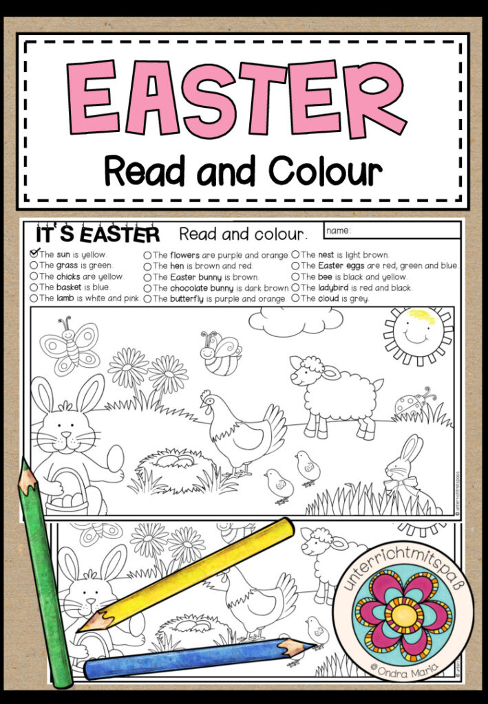 IT´S EASTER – Read and colour (2-fach differenziert)