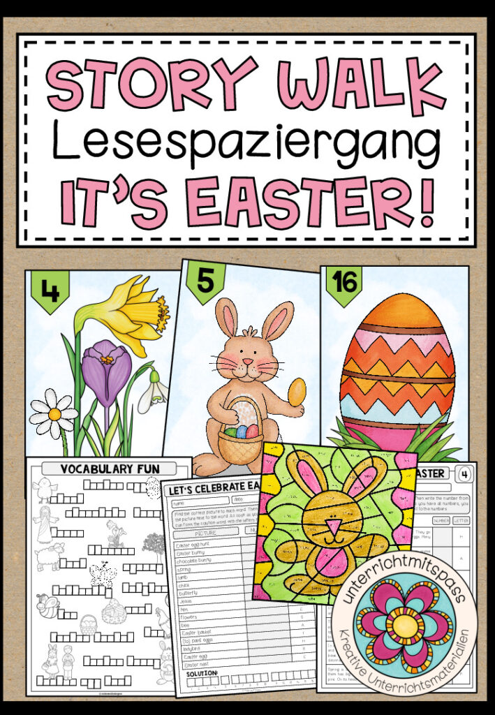 Let’s celebrate Easter! – Story Walk (Lesespaziergang) 5-fach differenziert
