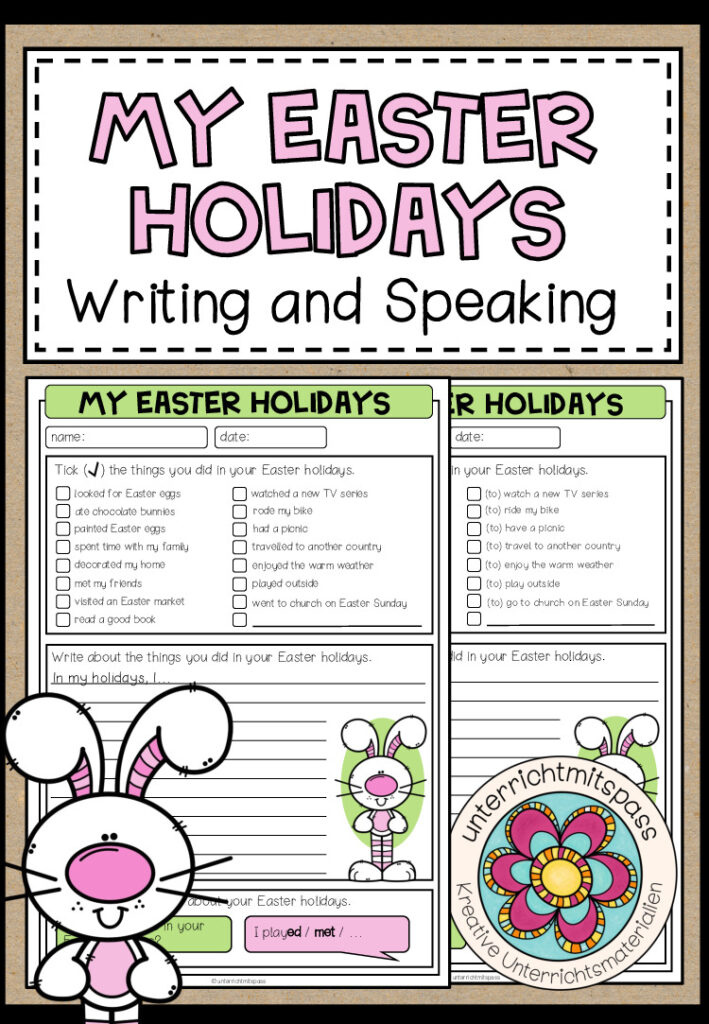 My Easter Holidays – Speaking/Writing (2-fach differenziertes Worksheet)