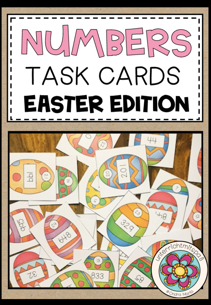 Numbers Task Cards (Easter Edition) Egg Hunt
