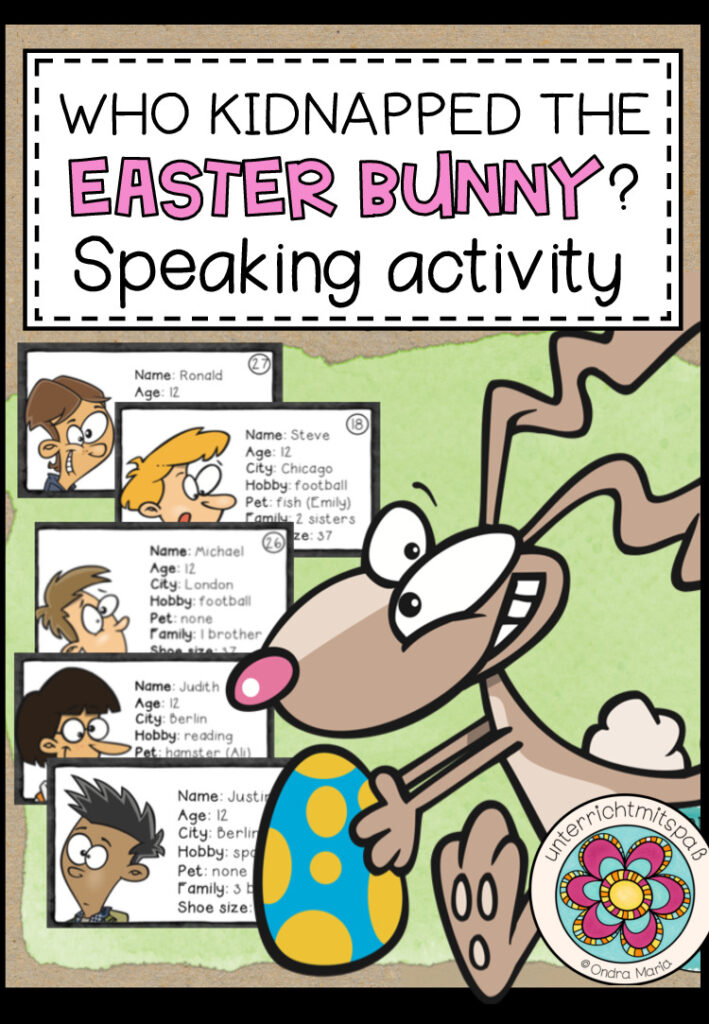 Who kidnapped the Easter bunny? – Speaking Activity (Fragen und Antworten im Present Simple)