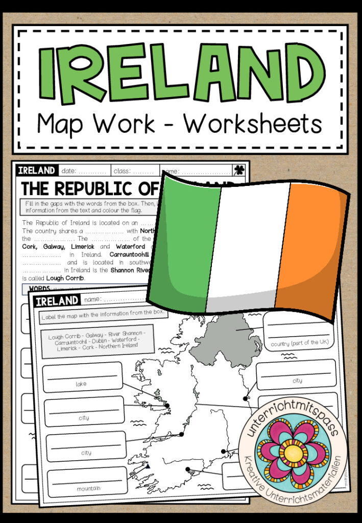 IRELAND – Map Work (Worksheets)