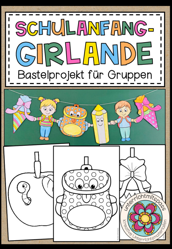 Schulanfang-Girlande – Bastelprojekt