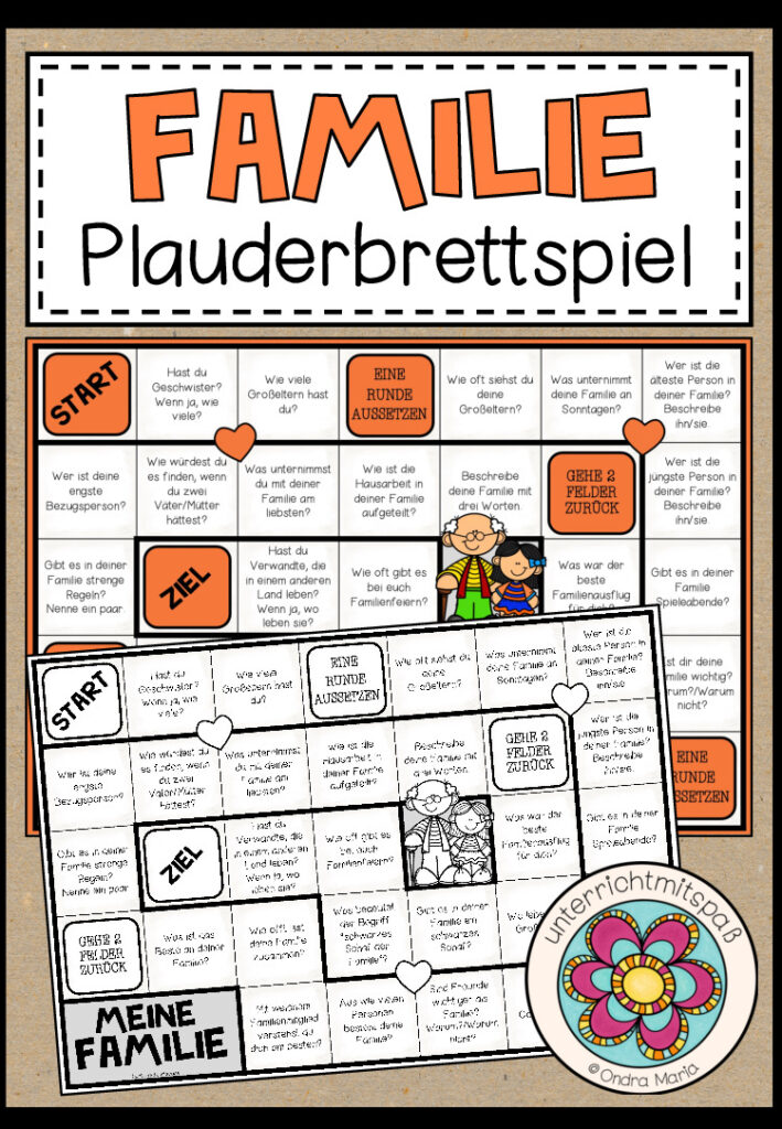MEINE FAMILIE – Plauderbrettspiel