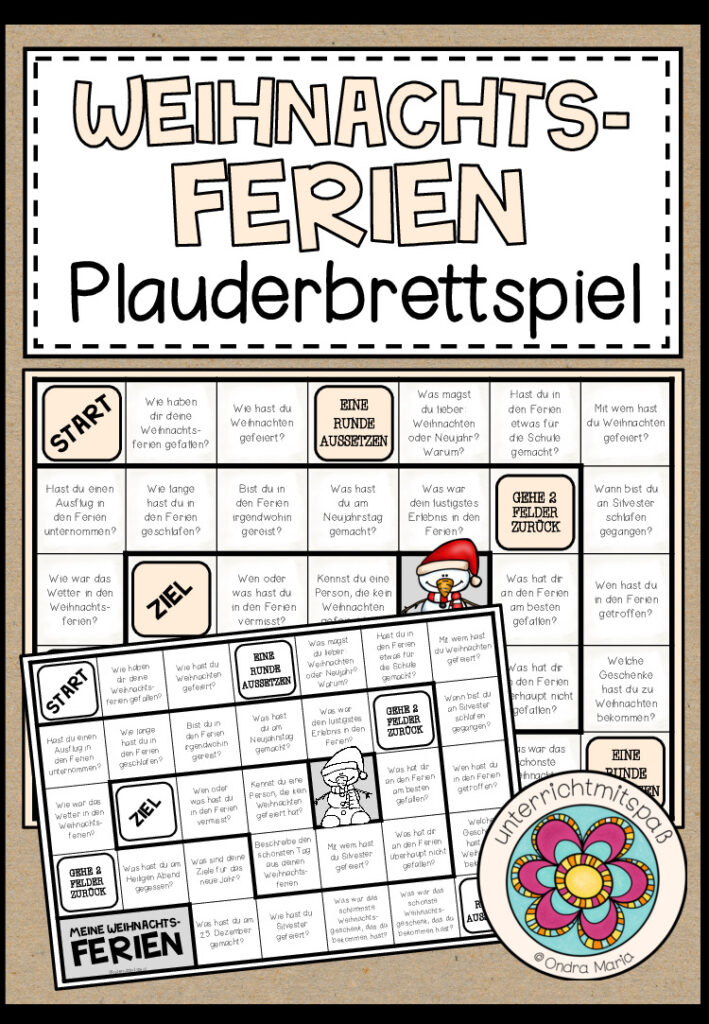 MEINE WEIHNACHTSFERIEN – Plauderbrettspiel