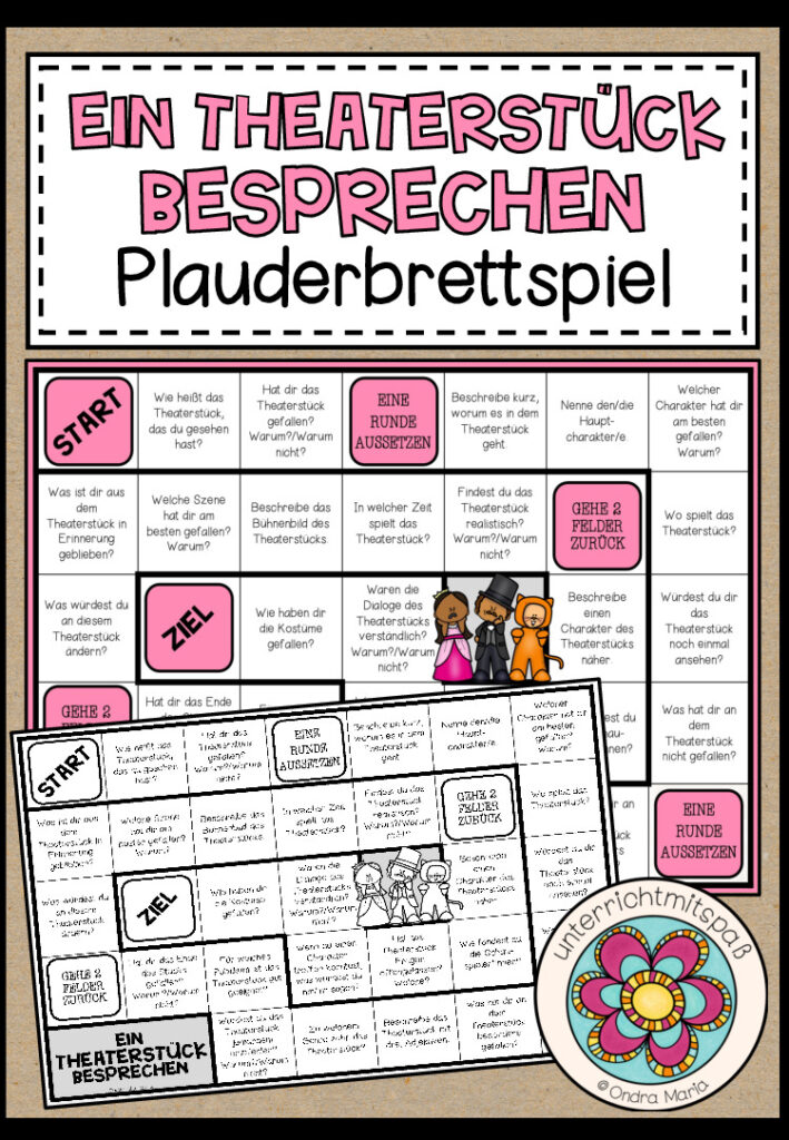 EIN THEATERSTÜCK BESPRECHEN – Plauderbrettspiel