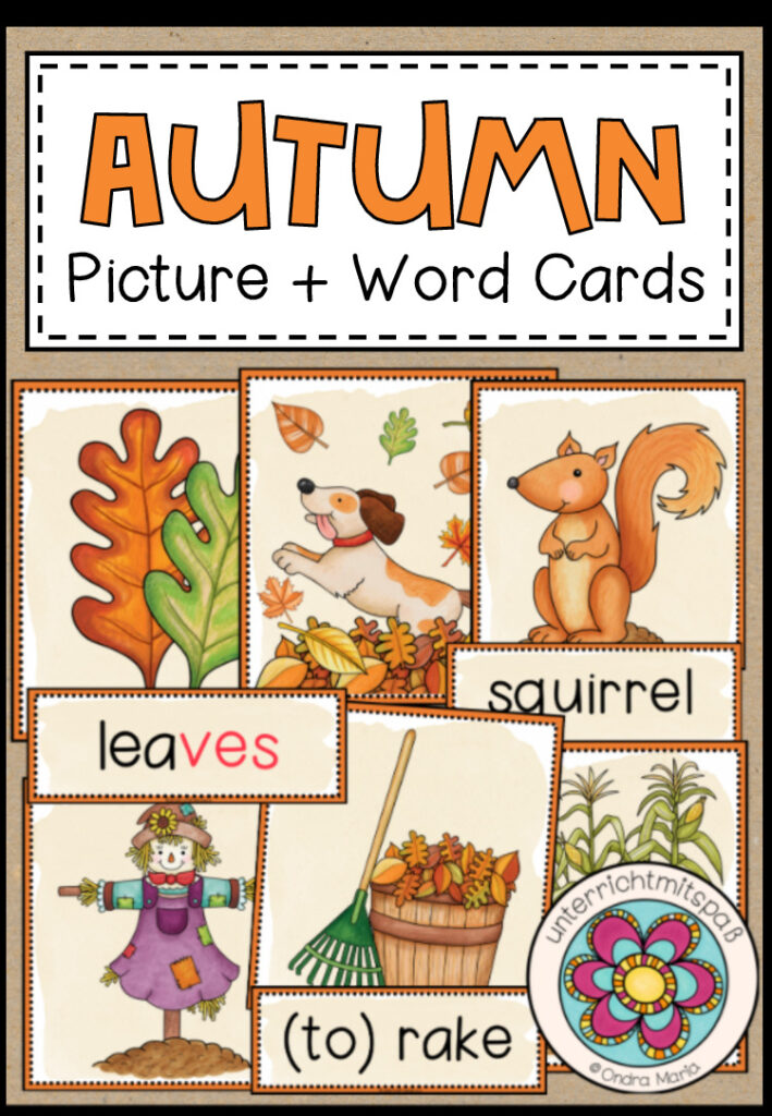 Autumn / Fall – Picture + Word Cards