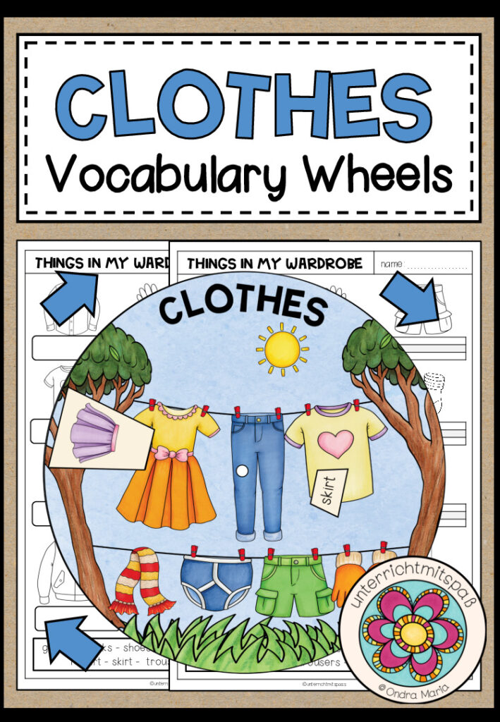 CLOTHES – Vocabulary Wheel