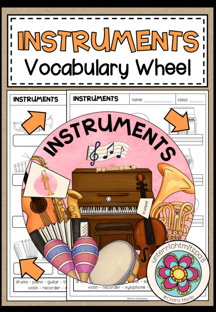 INSTRUMENTS – Vocabulary Wheel