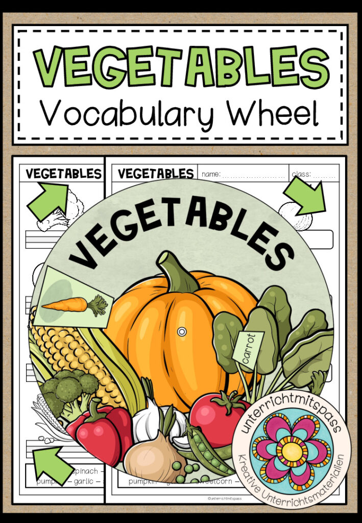 VEGETABLES – Vocabulary Wheel