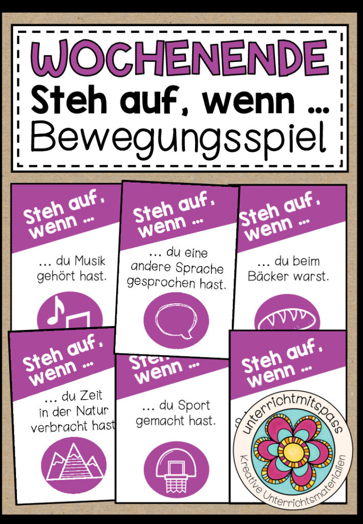 Wochenende – Steh auf, wenn … (Bewegungsspiel)