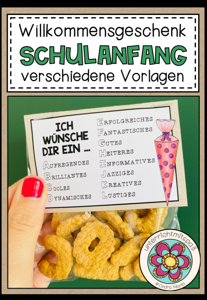 Willkommensgruß / Willkommensgeschenk für den Schulanfang – ABC