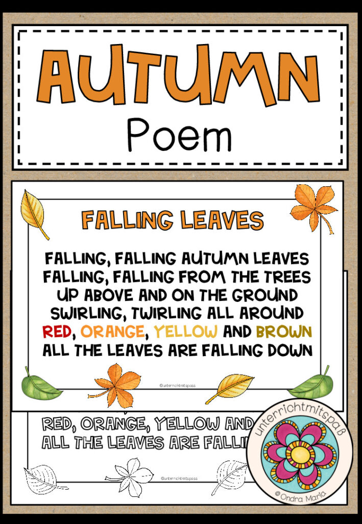 AUTUMN – Poem (Gedicht für den Englischunterricht)