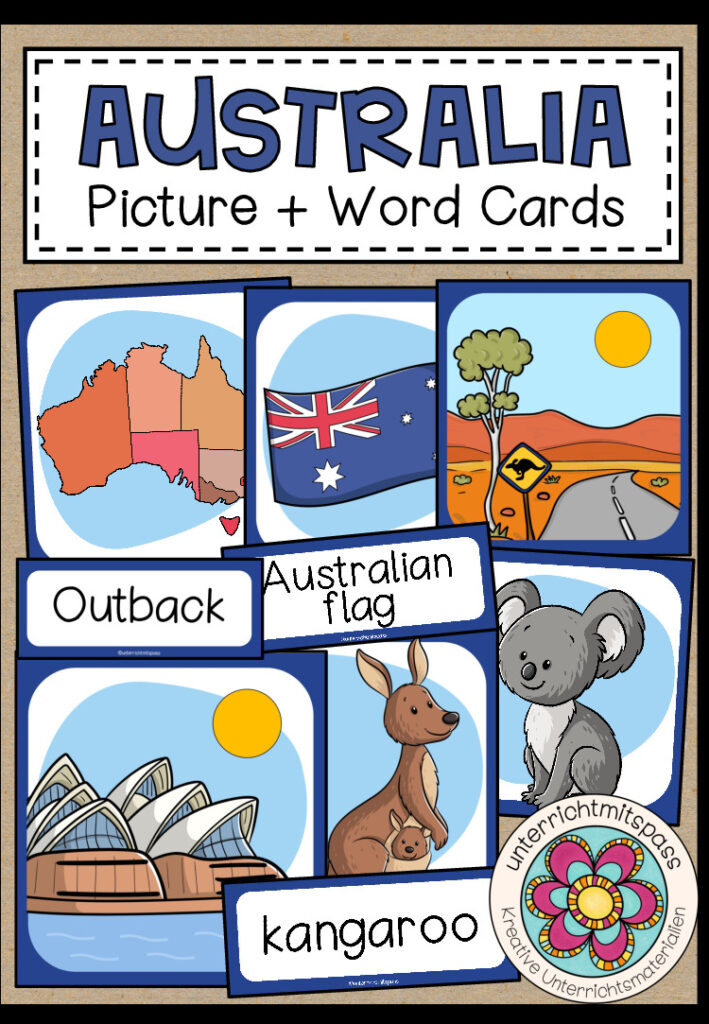 AUSTRALIA – Picture + Word Cards