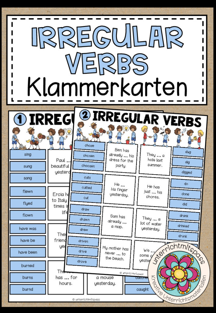 IRREGLUAR VERBS – Klammerkarten