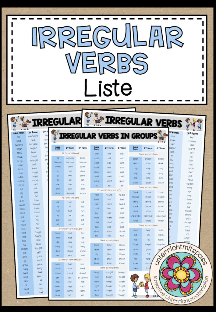 IRREGULAR VERBS – Liste