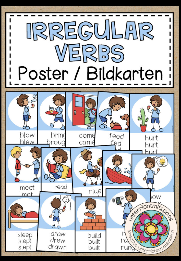 IRREGULAR VERBS – Poster / Bildkarten