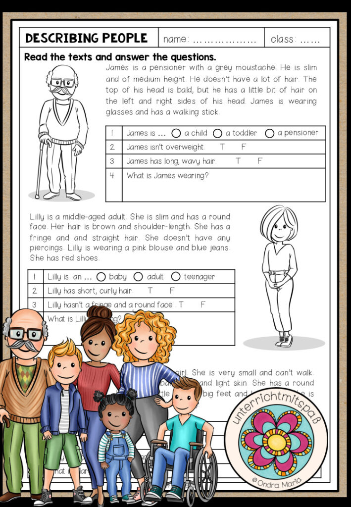 DESCRIBING PEOPLE – Reading Comprehension