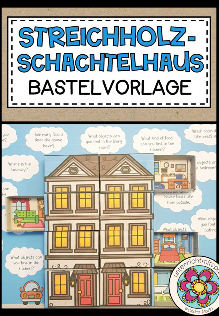 Streichholzschachtelhaus (Bastelvorlage)