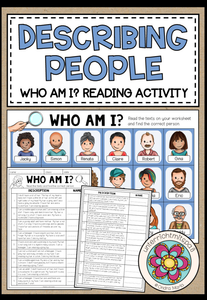 DESCRIBING PEOPLE – Who am I? (Reading Activity)