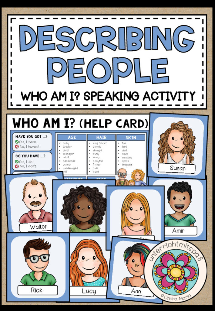 DESCRIBING PEOPLE – Who am I? (Speaking Activity)