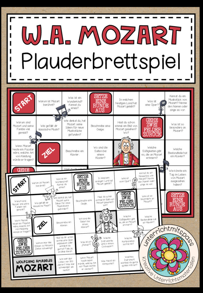 W.A. MOZART – Plauderbrettspiel