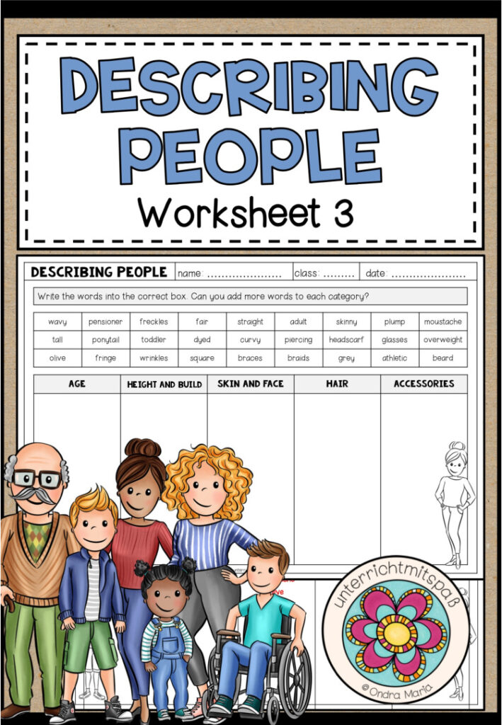 DESCRIBING PEOPLE – Worksheet 3 (Vocabulary)