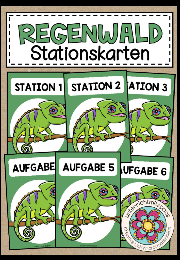 REGENWALD – Stationskarten