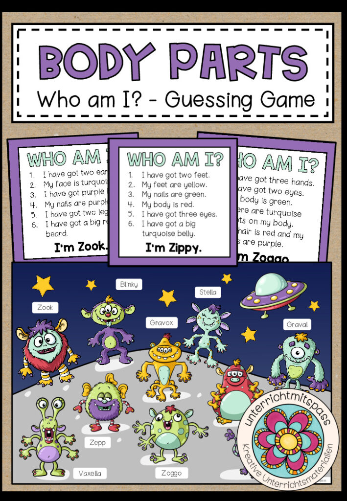 BODY PARTS – Who am I? – Speaking Activity