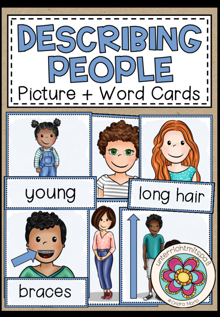 DESCRIBING PEOPLE – Picture + Word Cards
