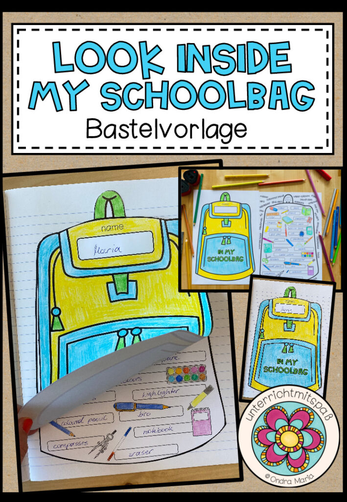 Look inside my schoolbag (Vocabulary Craftivity)
