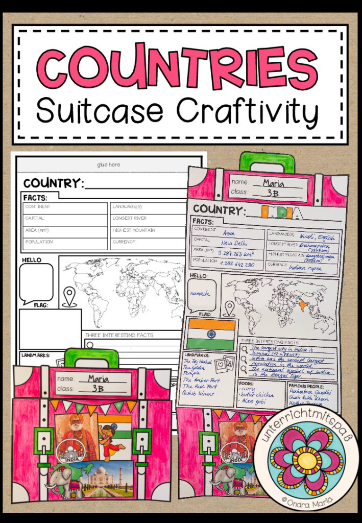 My Country Suitcase (Craftivity) Ländersteckbrief
