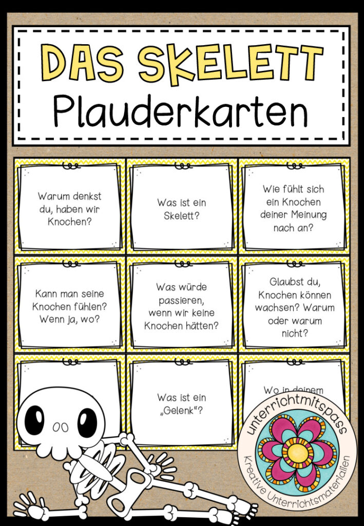 DAS SKELETT – Plauderkärtchen