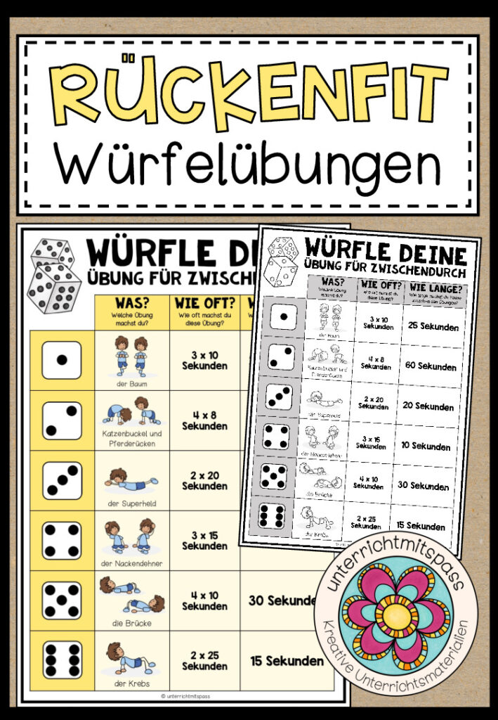 RÜCKENFIT – Würfle deine Übung für zwischendurch